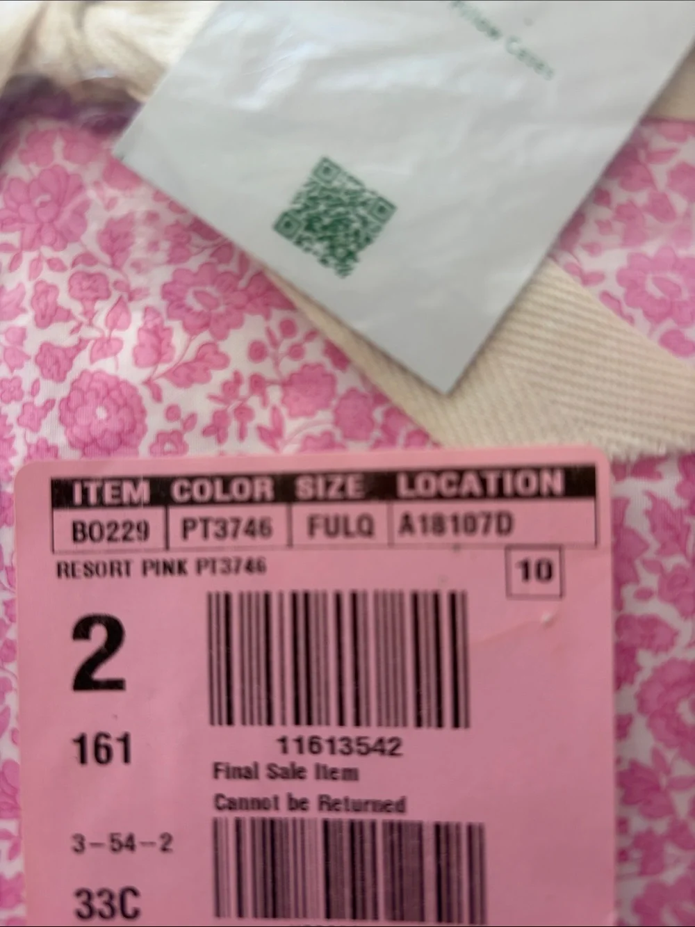 J. Crew Pink Floral Cotton Sheet Set